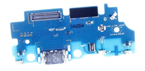 Įkrovimo lizdas Samsung A165 A16 4G su plokšte, ausinių lizdu ir mikrofonu originalas